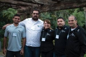 Augusto Costa, Rodrigo Sant'Ana, Tatiana Neves, André Santoro e Fabiano Peppes